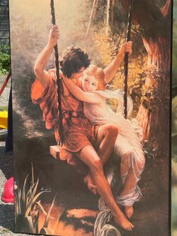 Vintage Angel Canvas Prints - Set of 2 Large Wall Art - 24x36