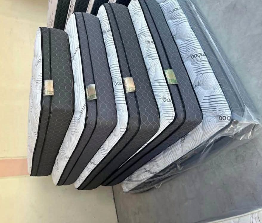 White  Bamboo Queen Size Set 