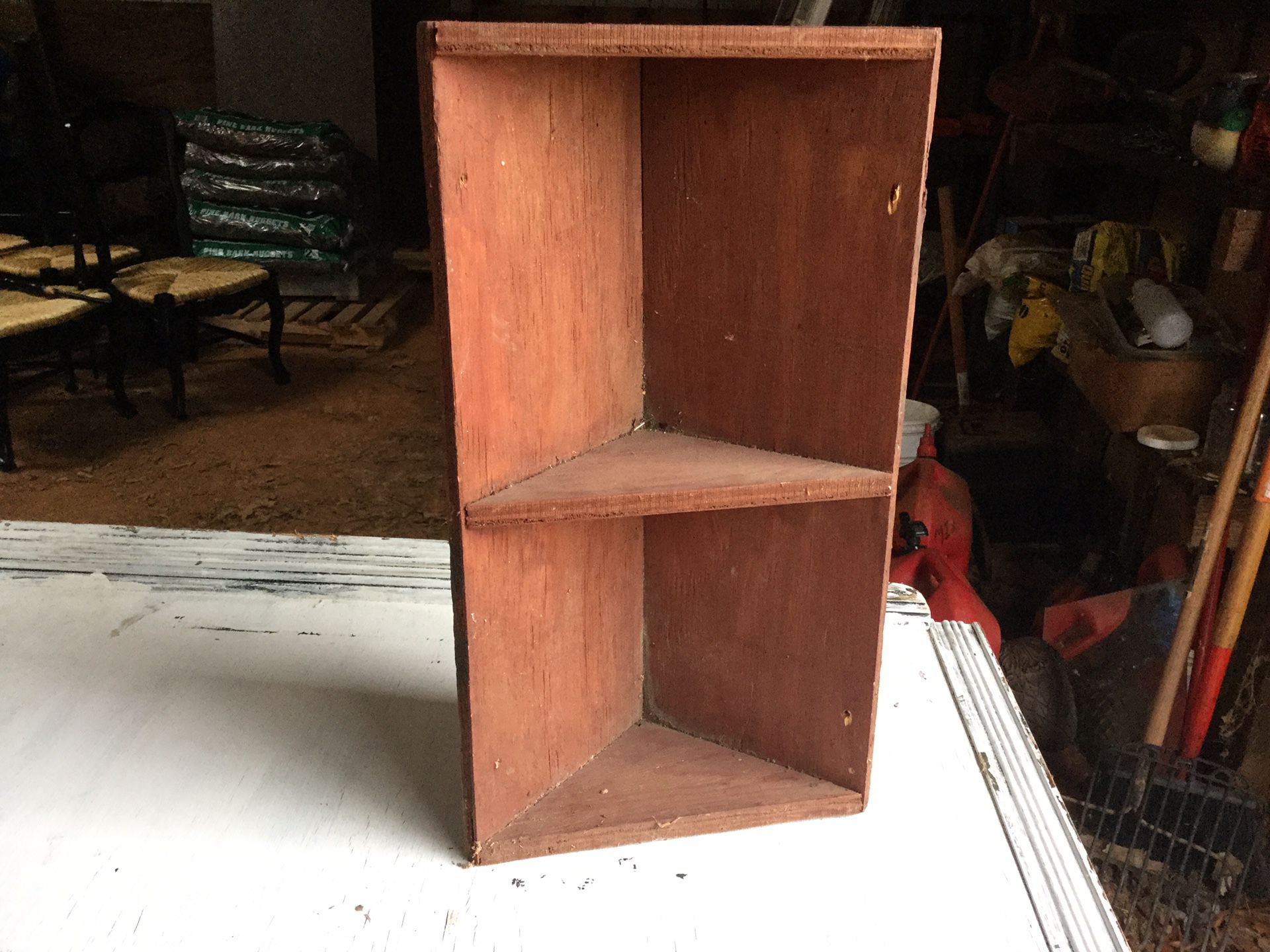 Small primitive corner shelf