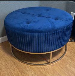 Navy blue ottoman