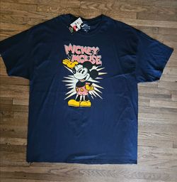 NEW DISNEY " MICKEY MOUSE"  ADULT ( 2XLARGE)  SIZE NAVY  BLUE T-SHIRT