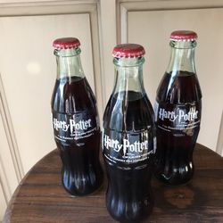 3 Harry Potter Coca Cola bottles