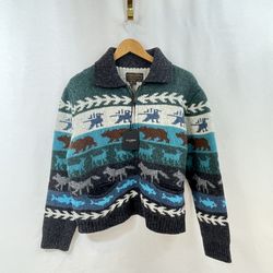 Filson NWT Fairisle Wool Cardigan Sweater Jacket Women’s Large