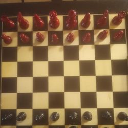 Beautiful Chess Board and Pieces 