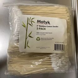 25000 Pcs 6" Q-Tips Cotton Swabs Cleaning Applicators with Bamboo Bulk Buy