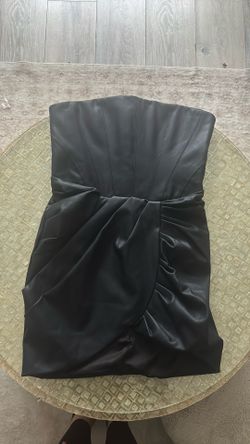 Leather Strapless Short Dress. Super Soft Leather Size 12. 