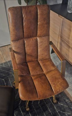 Top Grain Leather Office Chair, Acme Furniture Rolento