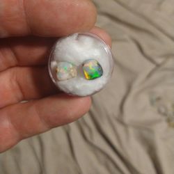 natural opal specimen pair