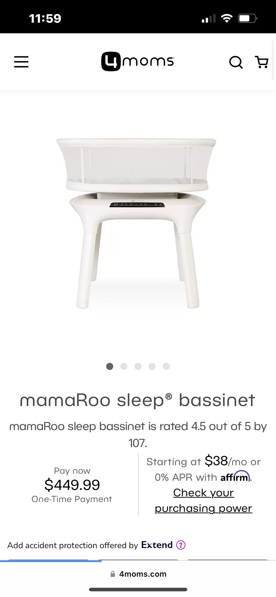 mamaRoo Bassinet  4moms
