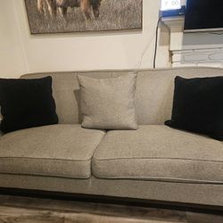2 Grey Fabric Sofas