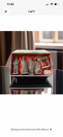 Chinese Souvenir Of Qin  Dynasty TerraCotta Warrior Collectible Statuettes 1950’