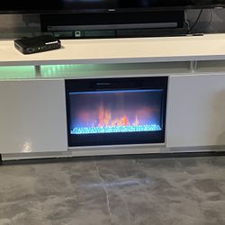 Modern fireplace TV stand