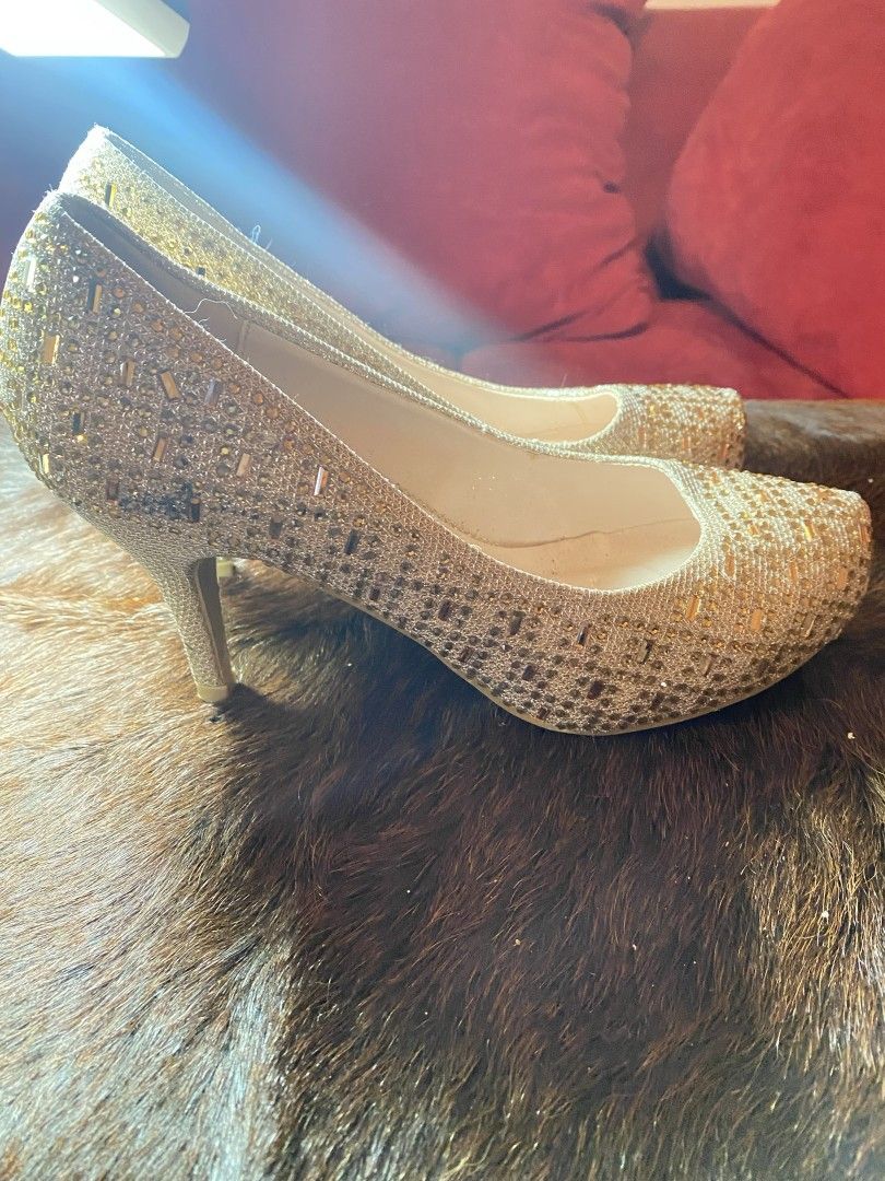 Gold Sparkle Heels