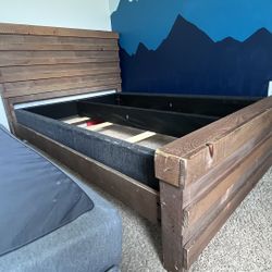 Rustic Wood Full Size Bed Frame