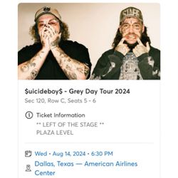 $uicideboy$ Concert Tickets (2)