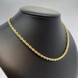 Gold Rope Chain 10K New 