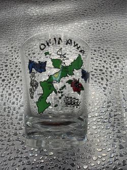 Okinawa Japan Shot Glass Bar Clear Souvenir