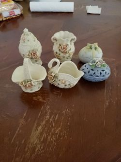 Ceramic Display And 2 Egg Collections.