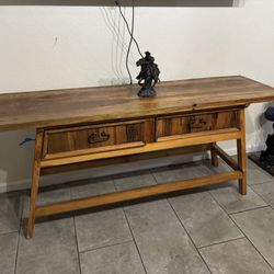 Pine  Wood Entry Table ,