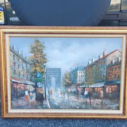 40 Year Old Oil Painting From France 