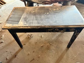 20th century Black Painted Wooden Table