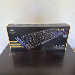 Mechanical Gaming Keyboard, Corsair K70 Lux with Cherry MX Red Backlit Keys