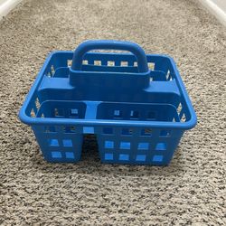 Blue Storage / Organization Caddy / Basket with Handle