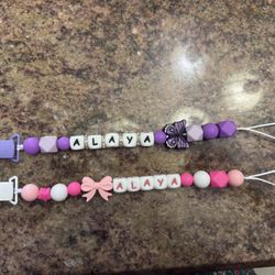 Personalized Silicone Pacifier Clips”