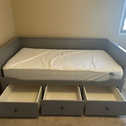 IKEA Twin Trundel Bed and Mattress 