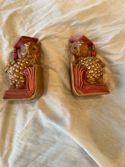 Ceramic Owl Bookends