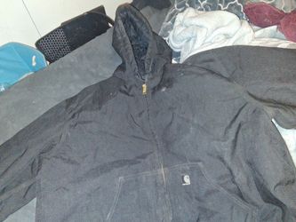 Carhartt Black Hooded Work Jacket