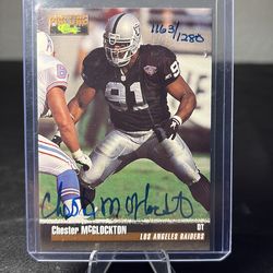 Chester mcglockton autograph card Los Angeles Raiders