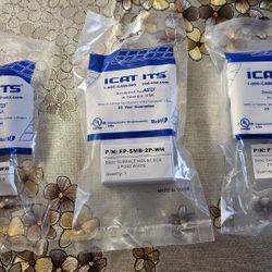 Lot Of 3 SURFACE MOUNT BOX 2 PORT WHITE