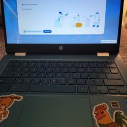 HP Chromebook Touchscreen Teal Color