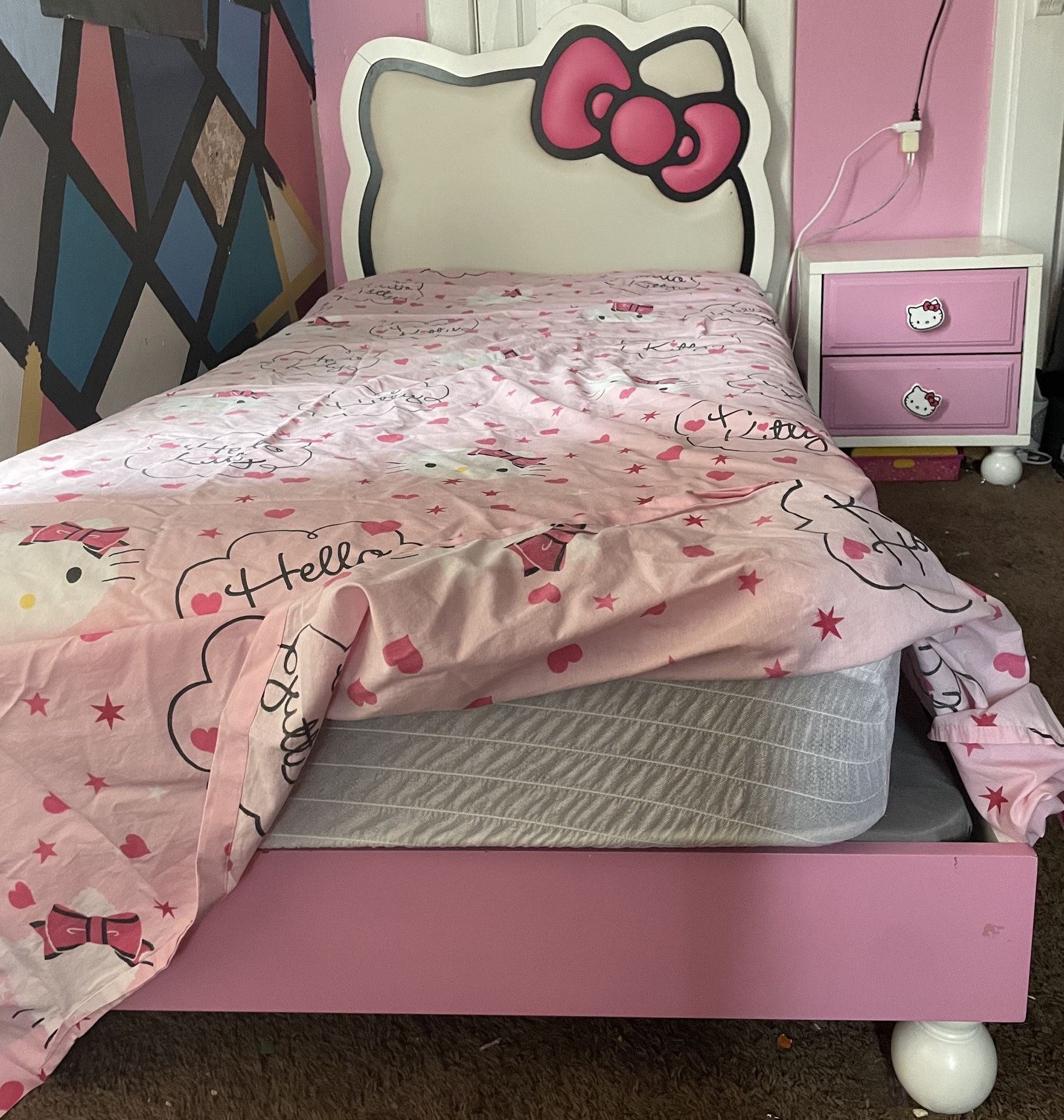 Hello Kitty Twin Bed