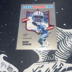 Barry Sanders Flare All Pro Numbered To 4 To 25