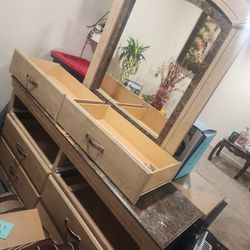 Dresser With Mirror And Matching Nightstand