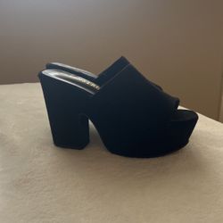 Black, Platform Heels, Size 6