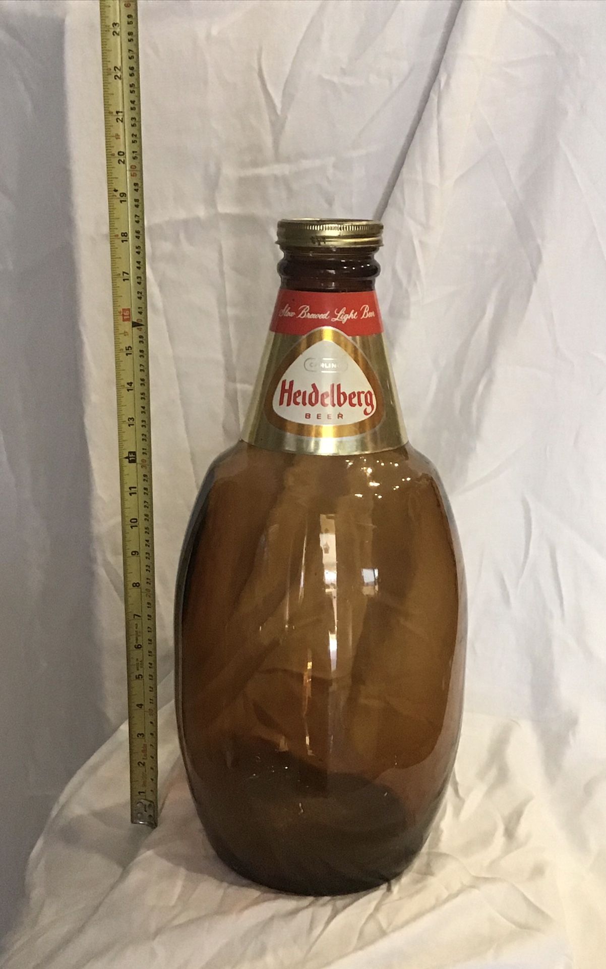 Vintage huge Heidelberg beer bottle carling Store display advertising man cave