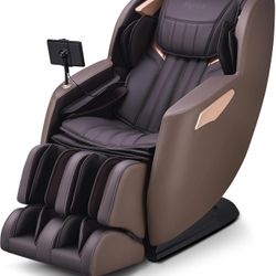 MYNTA 2025 Massage Chairs Full Body and Recliner, Flexible SL Track Shiatsu Massage Chair with Heat, 170° Zero Gravity Reclining, M1630 Brown
