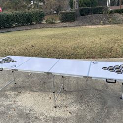 GoPong 8 Foot Portable Dry Erase Beer Pong/Tailgate Table