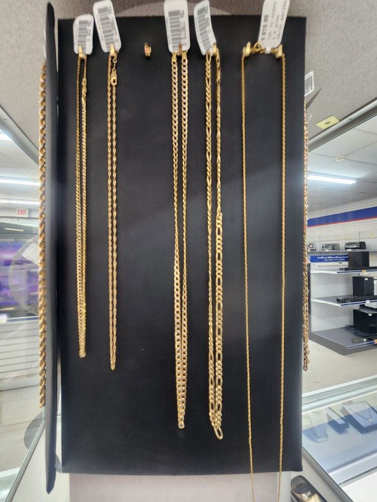 10k 14k Gold Necklaces Chains