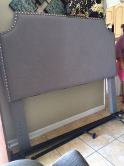 Gray headboard