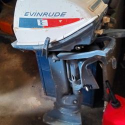 6 Hp Evinrude Runs Well New Water Pump 