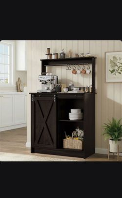 Coffee bar cabinet