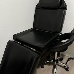 Inkbed Tattoo Massage Chair With Rolling Chair