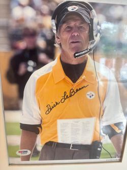 Pittsburgh Steelers Signed Picture Framed Dick Lebeau 16X14