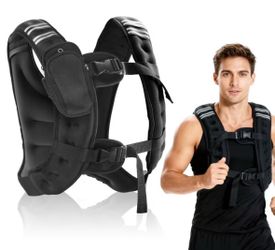 12lb Adjustable Weighted Vest for Training - Black
