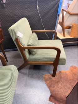 NEW Olive Green Mid-Century Modern Accent Chairs | $189 Each | 2 Available