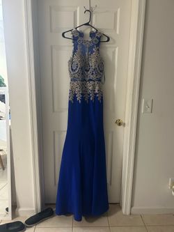 Blue bedazzled dress | size small